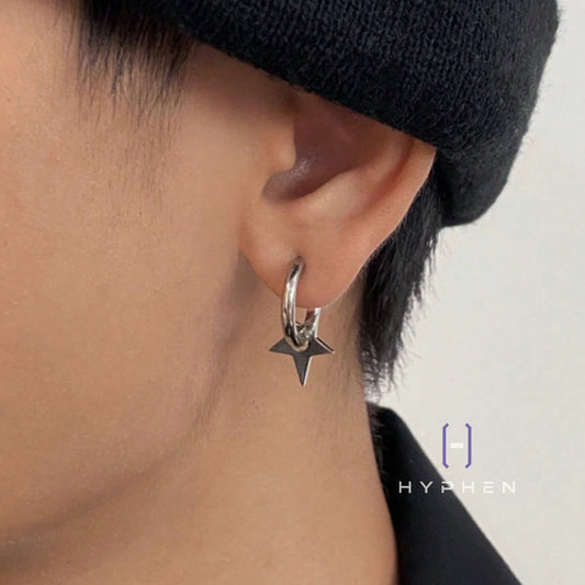 Midnight Star Hoop Earring